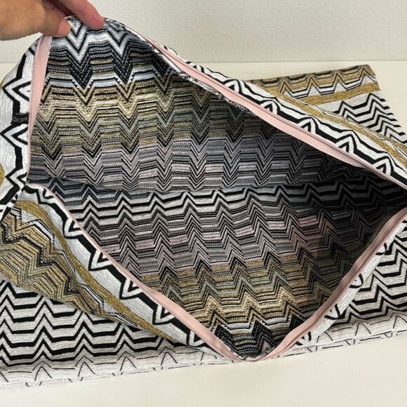 2 Rodeo Home Chenille Chevron Standard Pillow Shams 28x17 - Picture 5 of 7